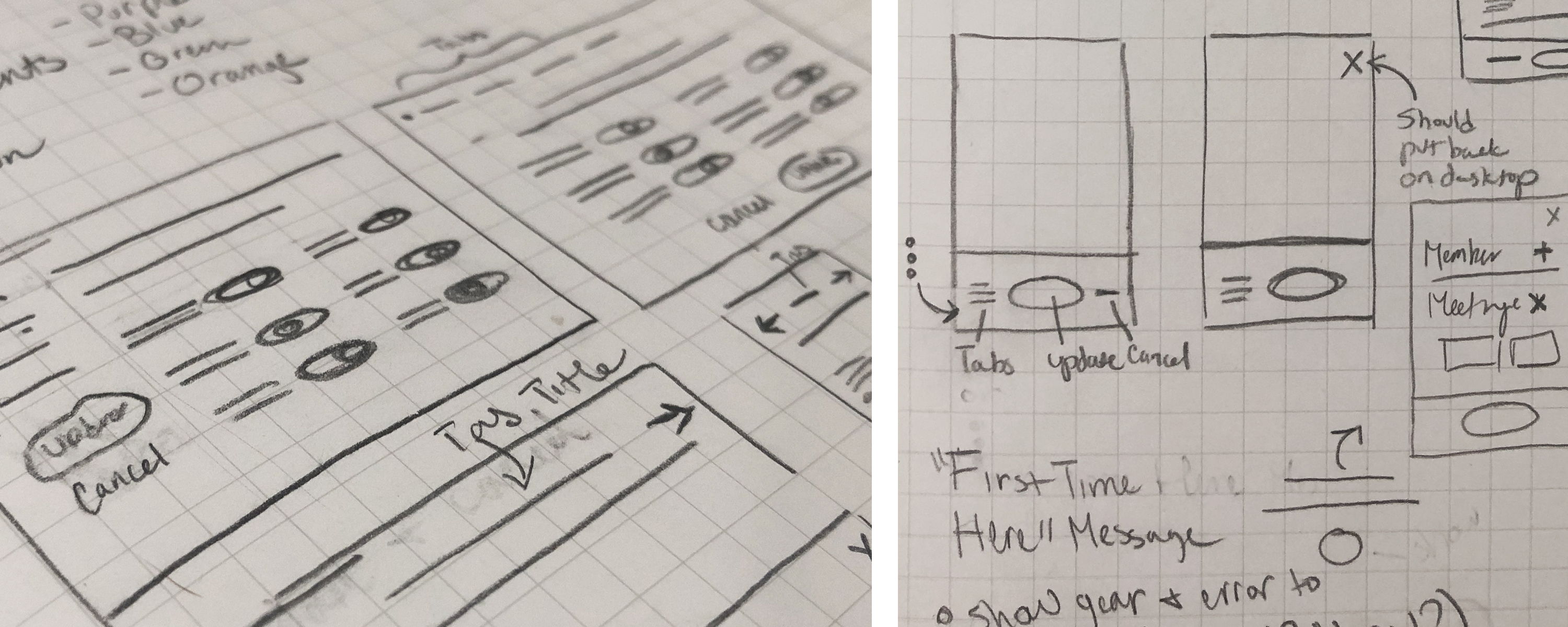 Wireframe Sketches